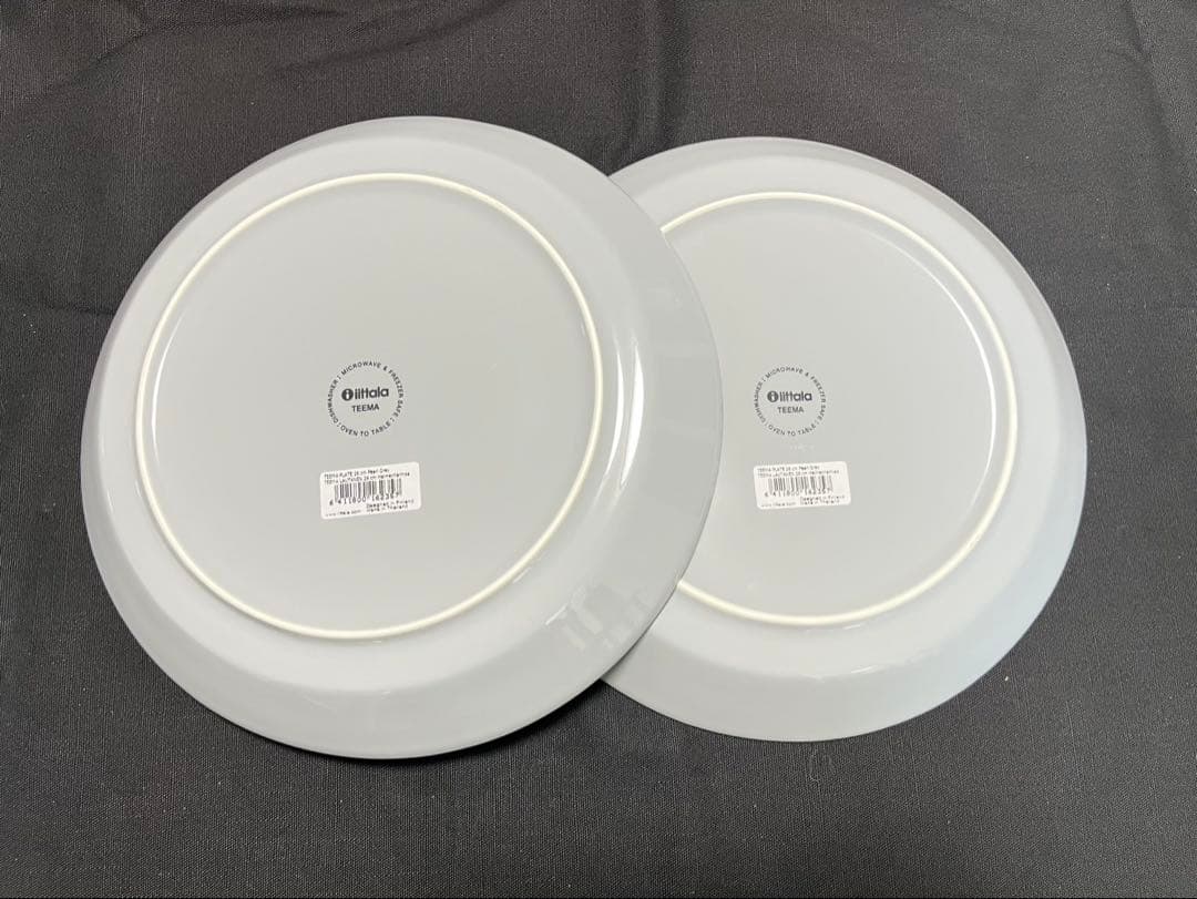 ティーマ プレート ホワイト 23㎝×2 パールグレー 26㎝×2