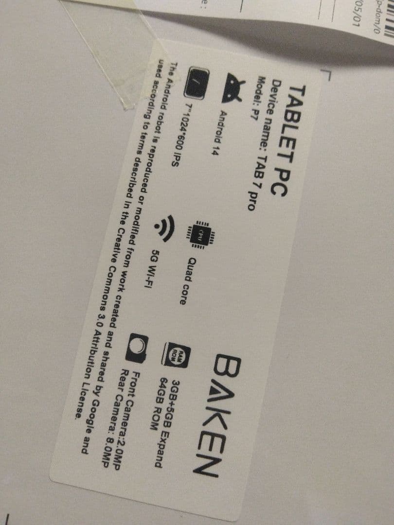 Android 14 タブレット 8GB RAM 64GB