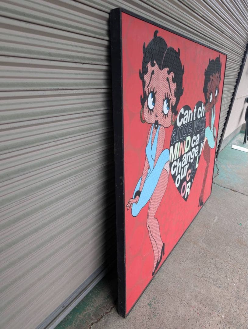 【巨大アート】超レア品　ベティーちゃん看板　アンティーク　絵画　引取り限定