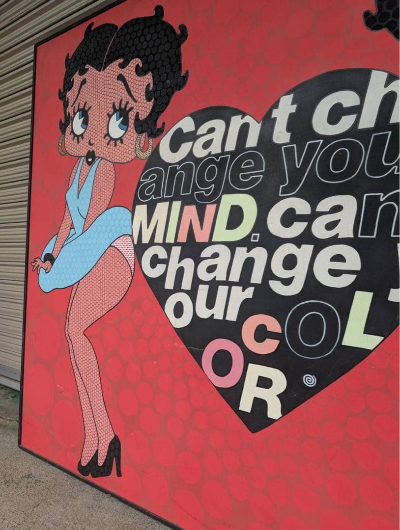 【巨大アート】超レア品　ベティーちゃん看板　アンティーク　絵画　引取り限定