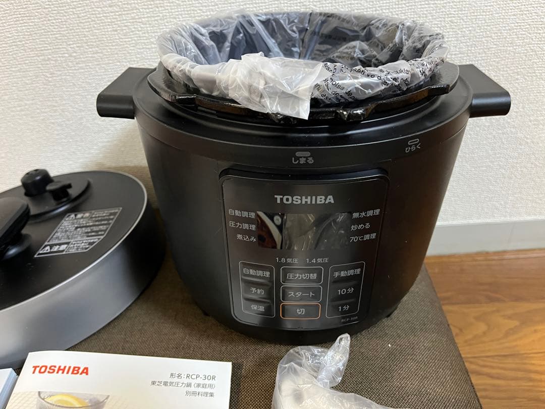 TOSHIBA 電気圧力鍋 RC-P30R ブラック