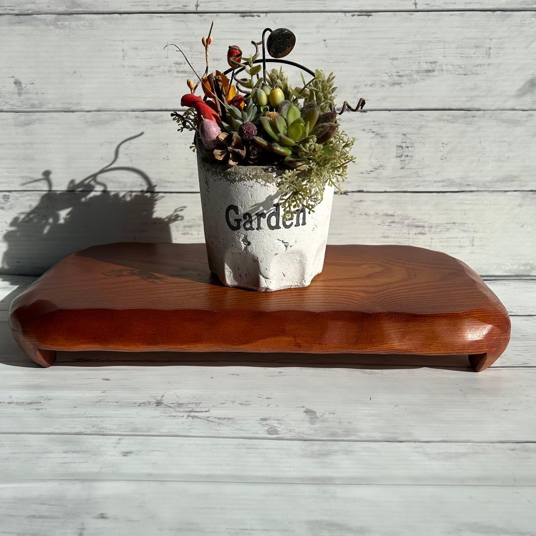 木製花瓶台　花台　ディスプレイ台　フラワースタンド　飾り台　天然木　盆栽台　玄関