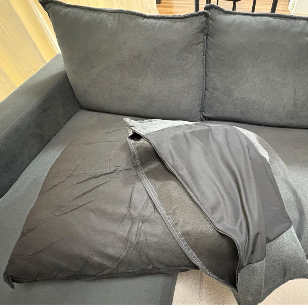 【直接引き取り可能】大型カウチソファ