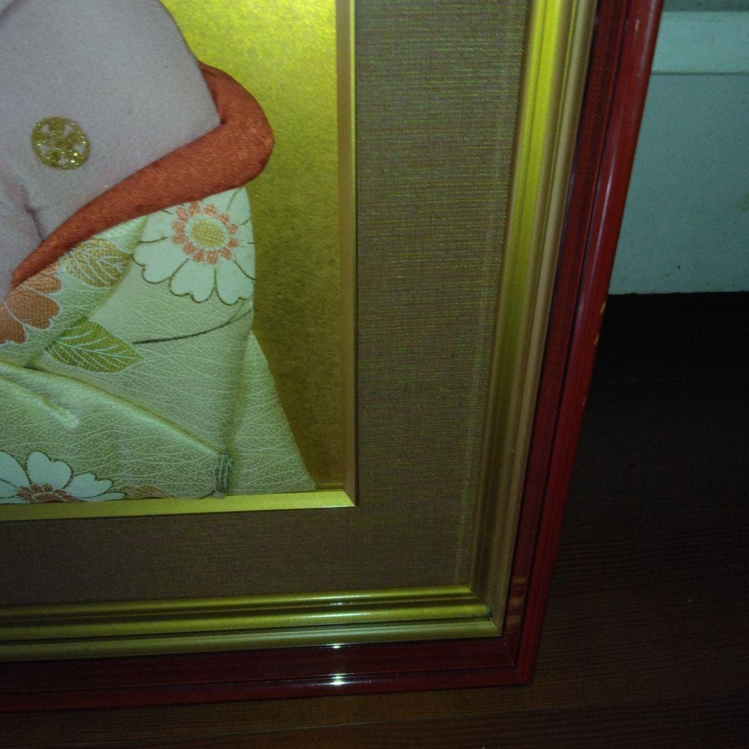 押し絵　美人画　額装