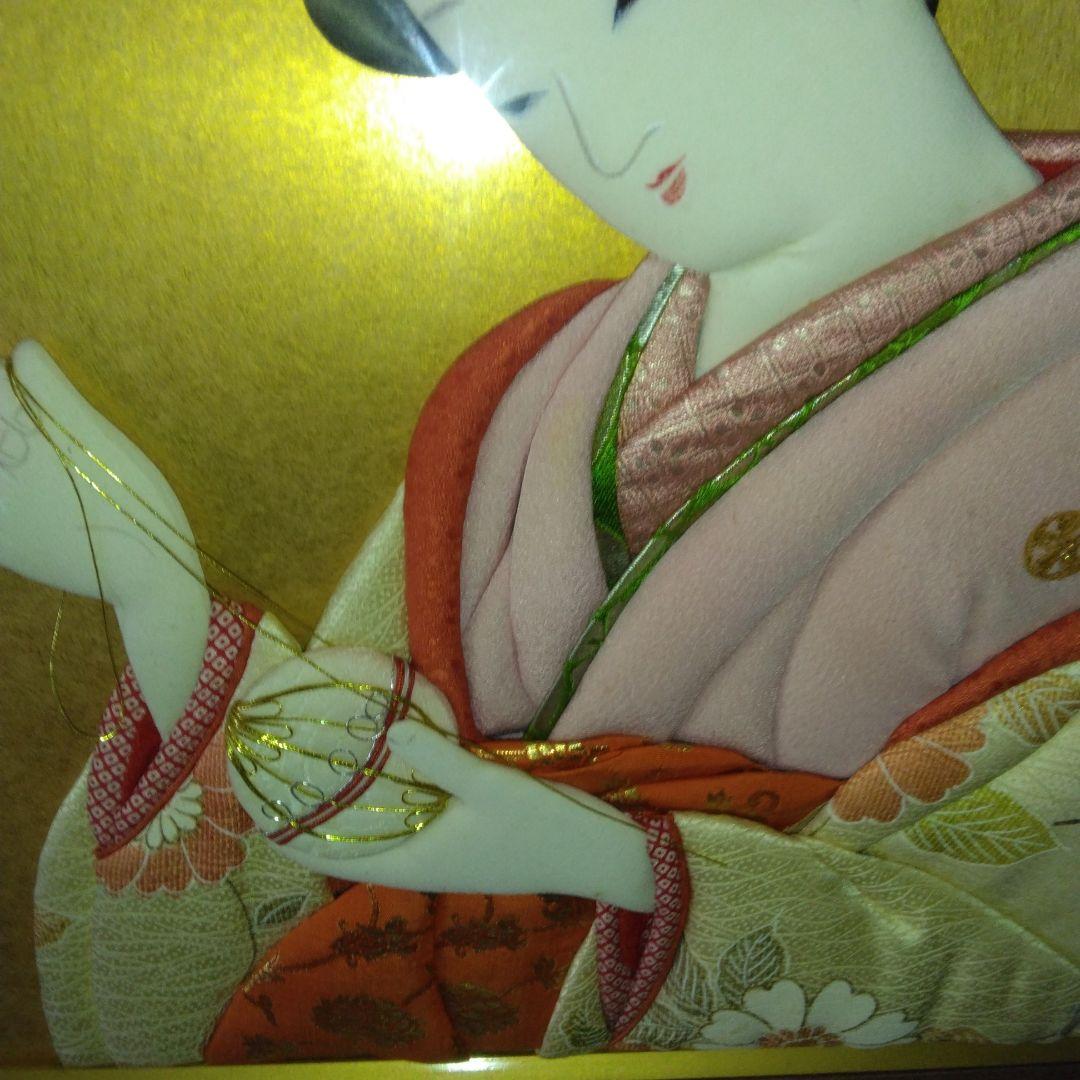 押し絵　美人画　額装