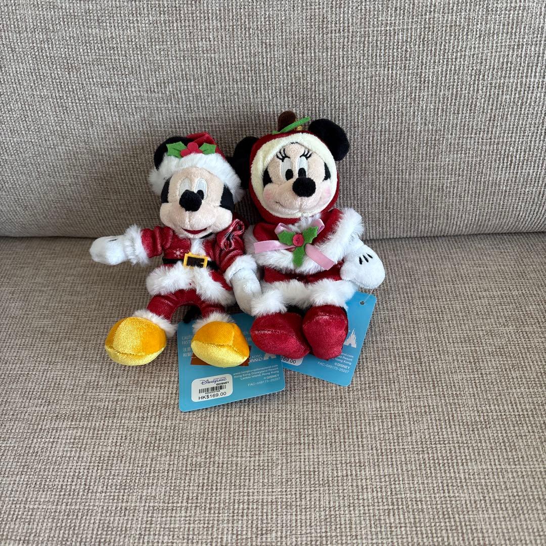 香港ディズニーミッキー ミニー クリスマス ストラップ