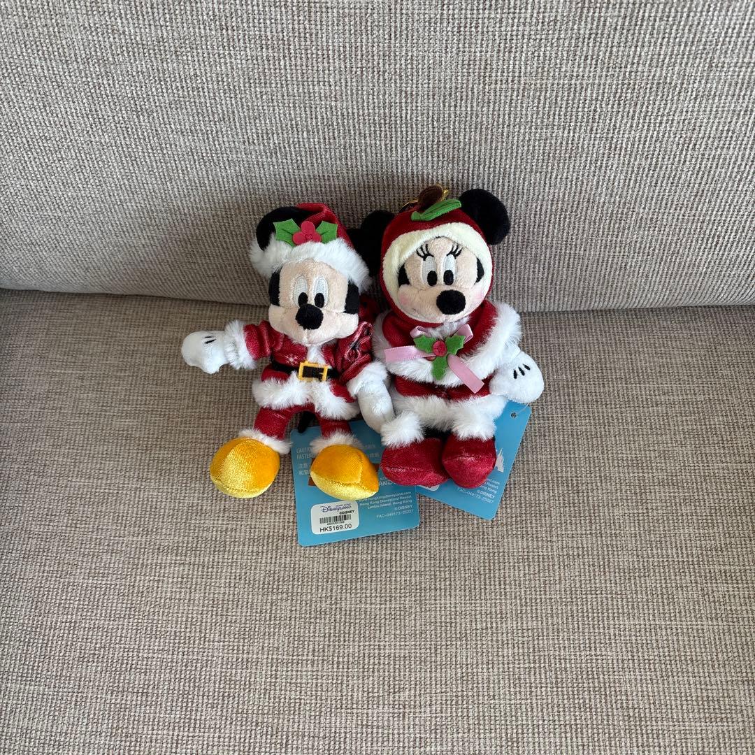 香港ディズニーミッキー ミニー クリスマス ストラップ