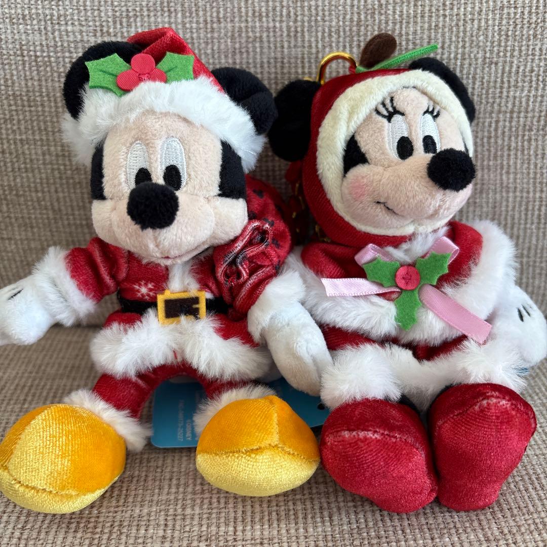 香港ディズニーミッキー ミニー クリスマス ストラップ