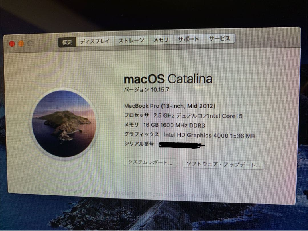 MacBook本体 MacBook Pro (13-inch, Mid 2012)