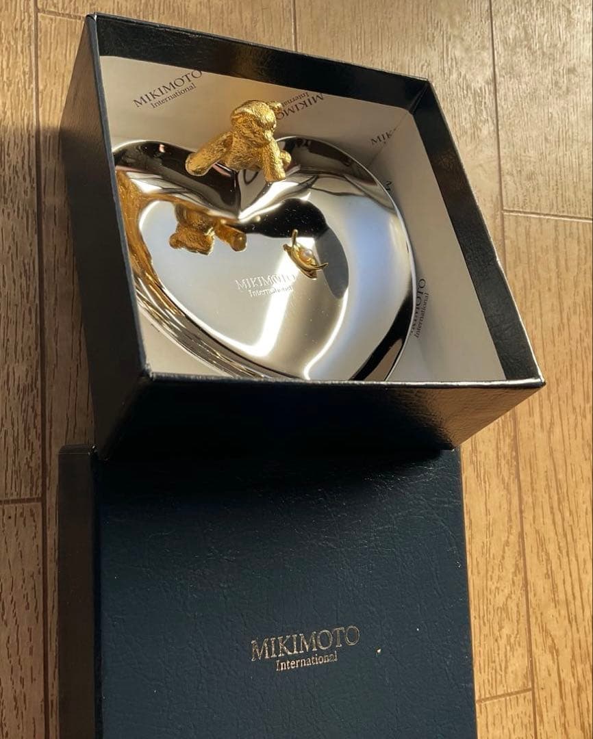 ☆MIKIMOTO ハート型シルバートレイ☆新品・専用BOX
