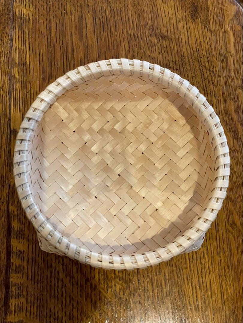 【美品】イタヤ細工 秋田イタヤカエデ かご