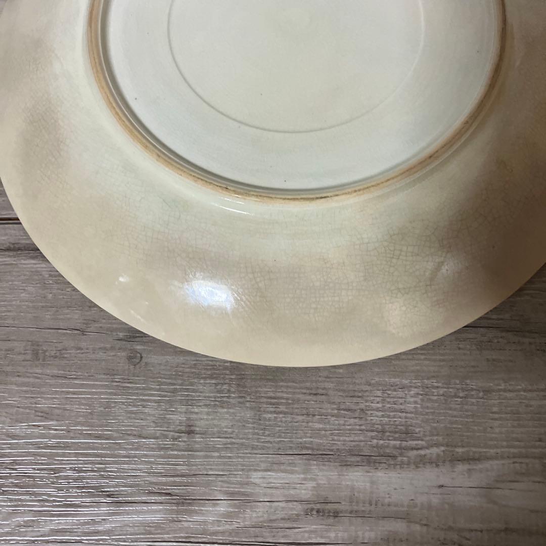 べ【縁起物】大皿 染付 熨斗文様 束ね熨斗 菊 松竹梅 和食器 飾り皿骨董訳あり