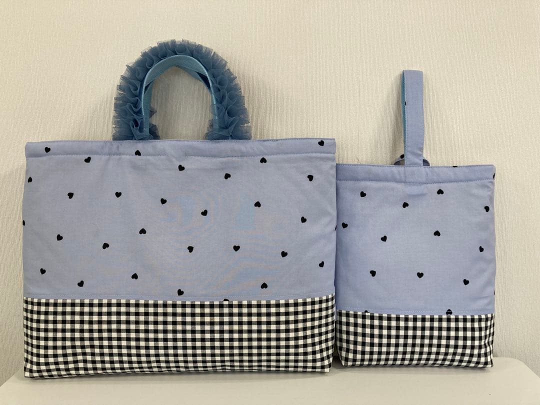 入園・入学セット★ハンドメイド（ハートブルー）