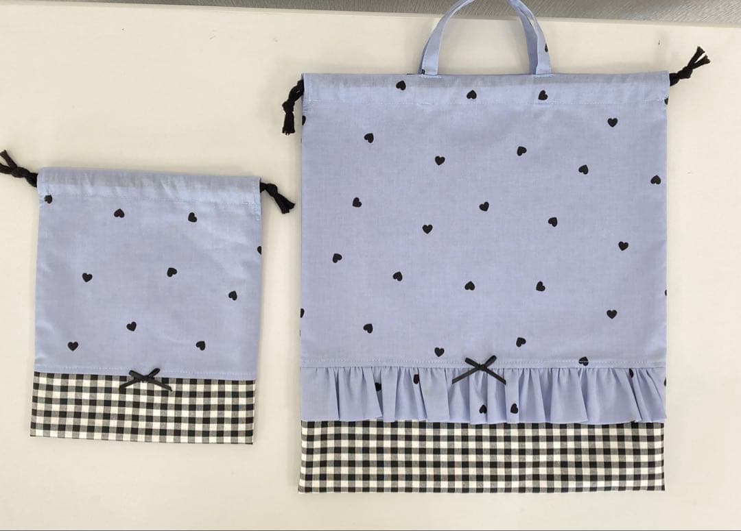 入園・入学セット★ハンドメイド（ハートブルー）