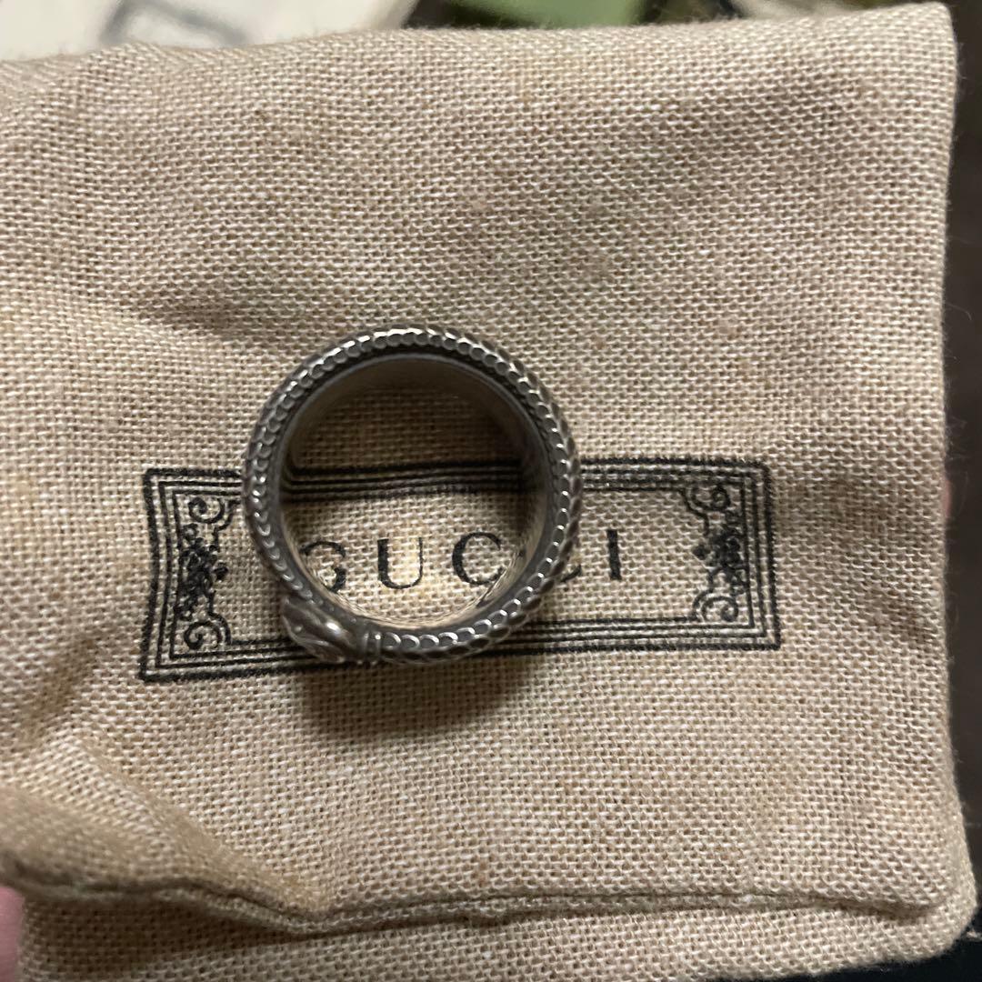 【廃盤品】16号 GUCCI シルバー925 ウロボロス GG ガーデン