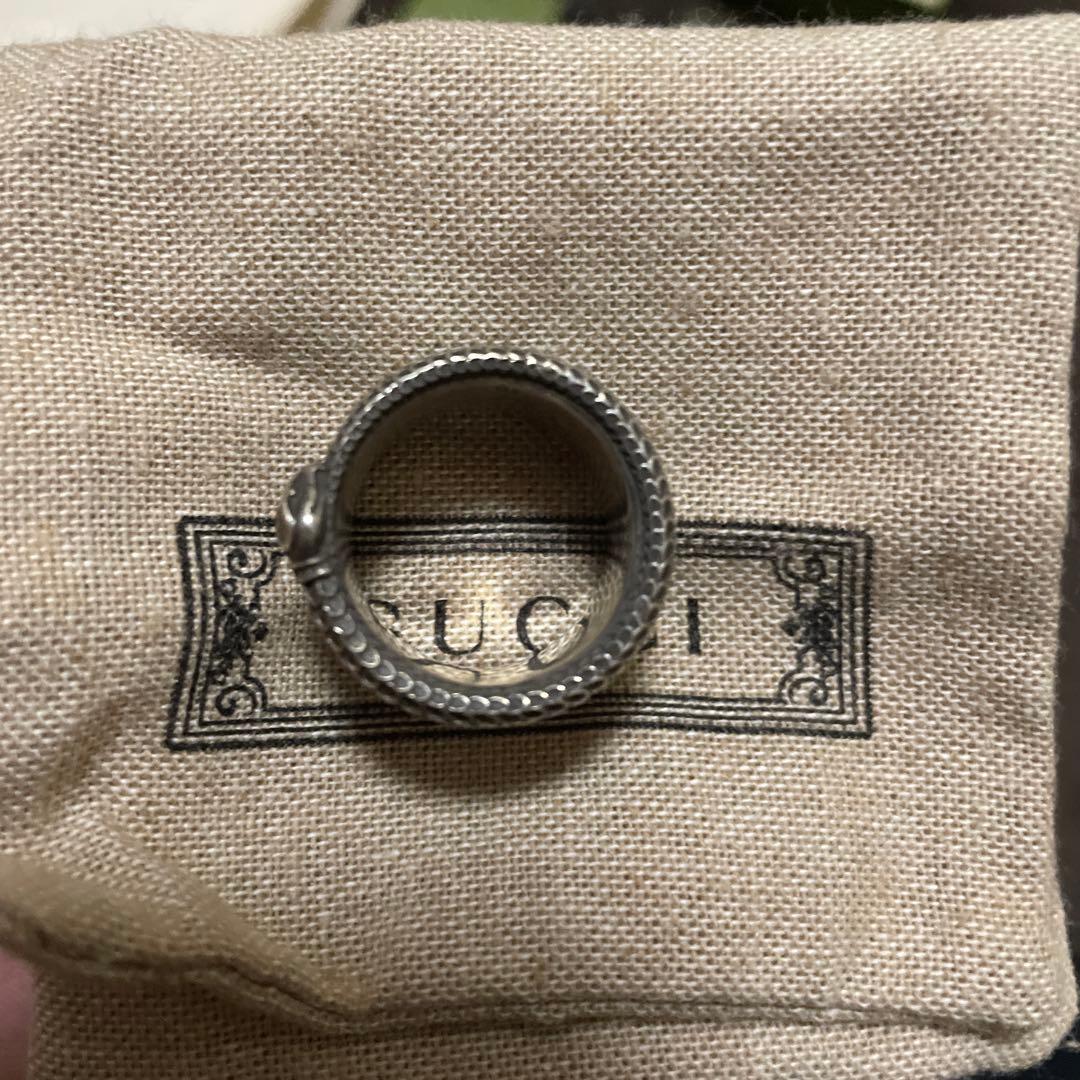 【廃盤品】16号 GUCCI シルバー925 ウロボロス GG ガーデン