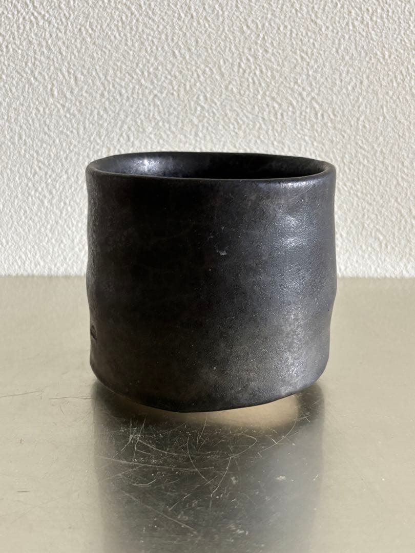 岸野寛　瀬戸黒茶碗　(A）抹茶碗　茶道