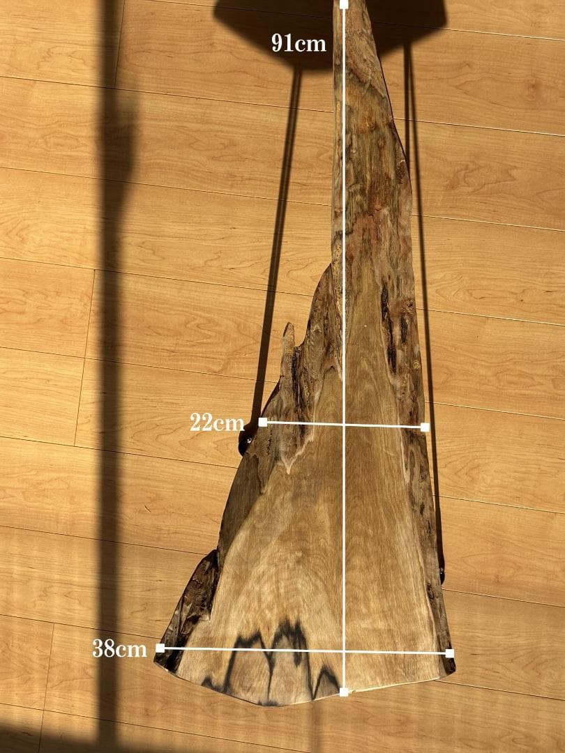 【希少銘木】国産黒柿の無垢一枚板サイドテーブル　一点もの