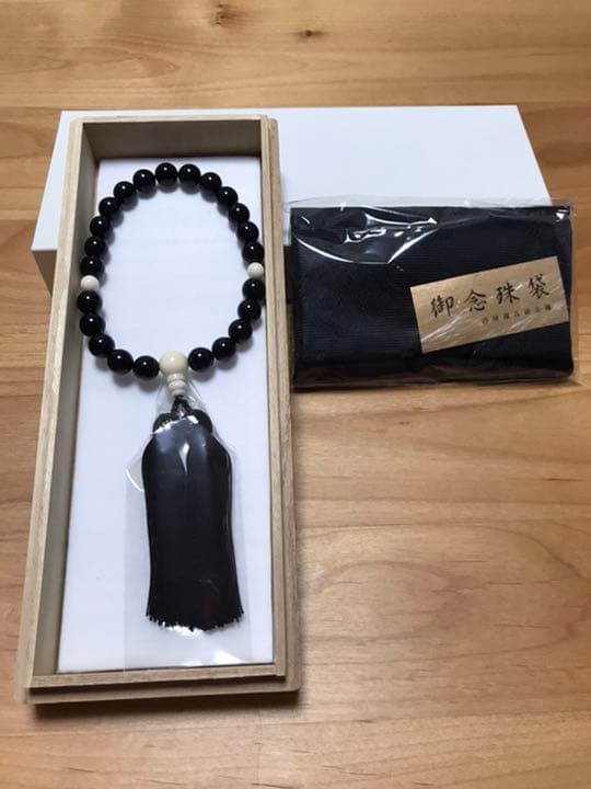 数珠　黒珊瑚シナ海仕立て念珠