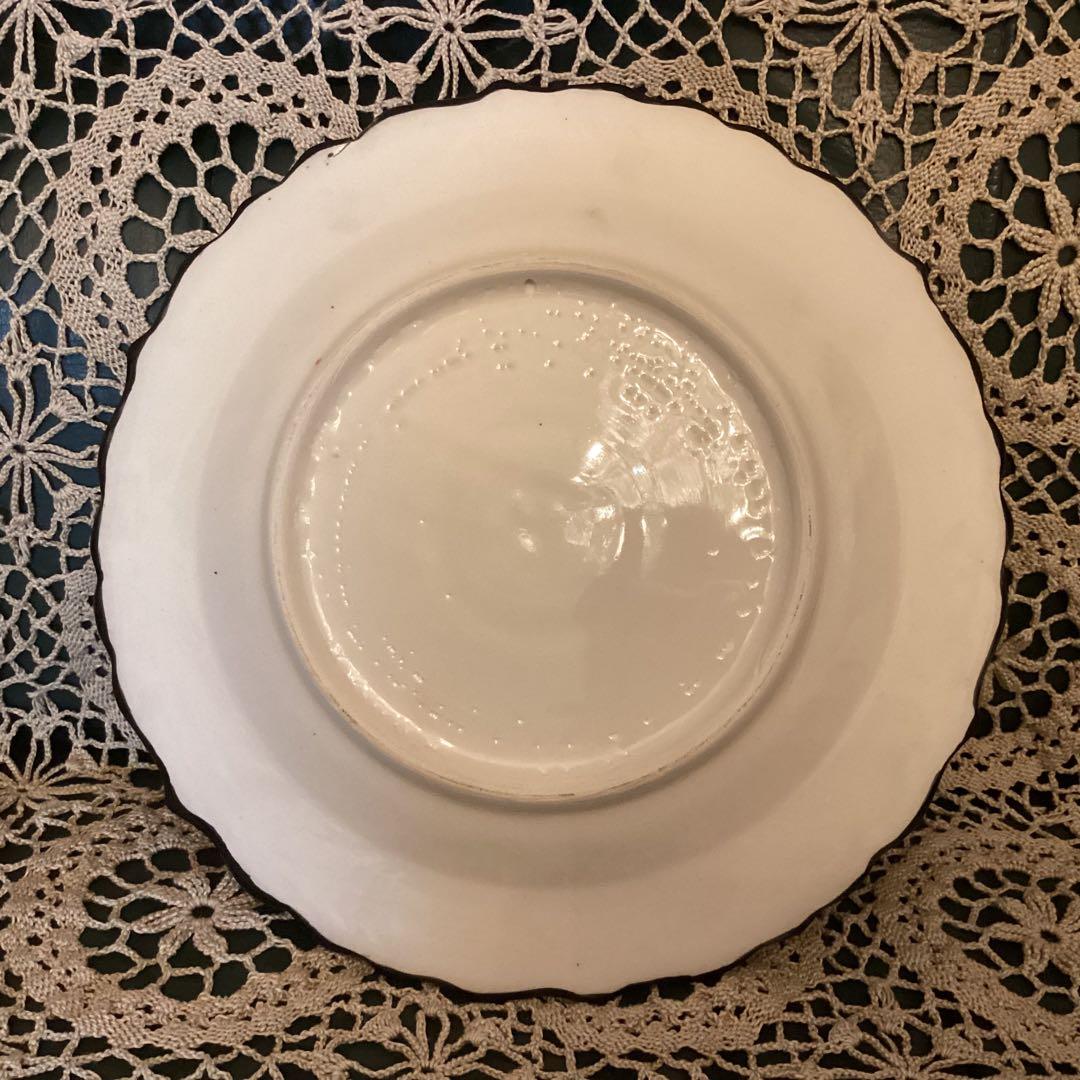 トルコ キュタフヤ焼 手書き 飾り皿 26cm ①