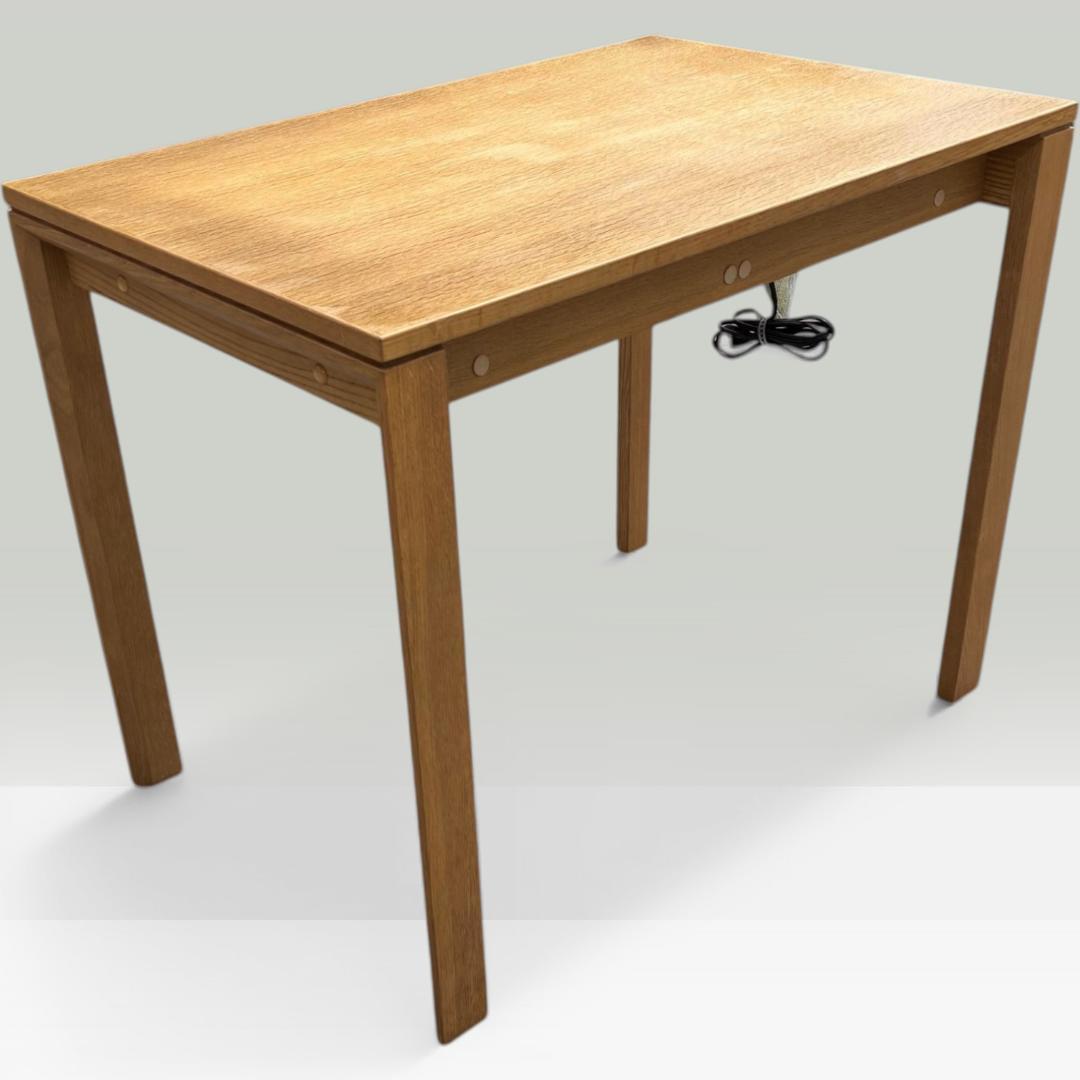 美品　カリモク　ユーティリティ　デスク 学習机　２口　コンセント付　国産　木製