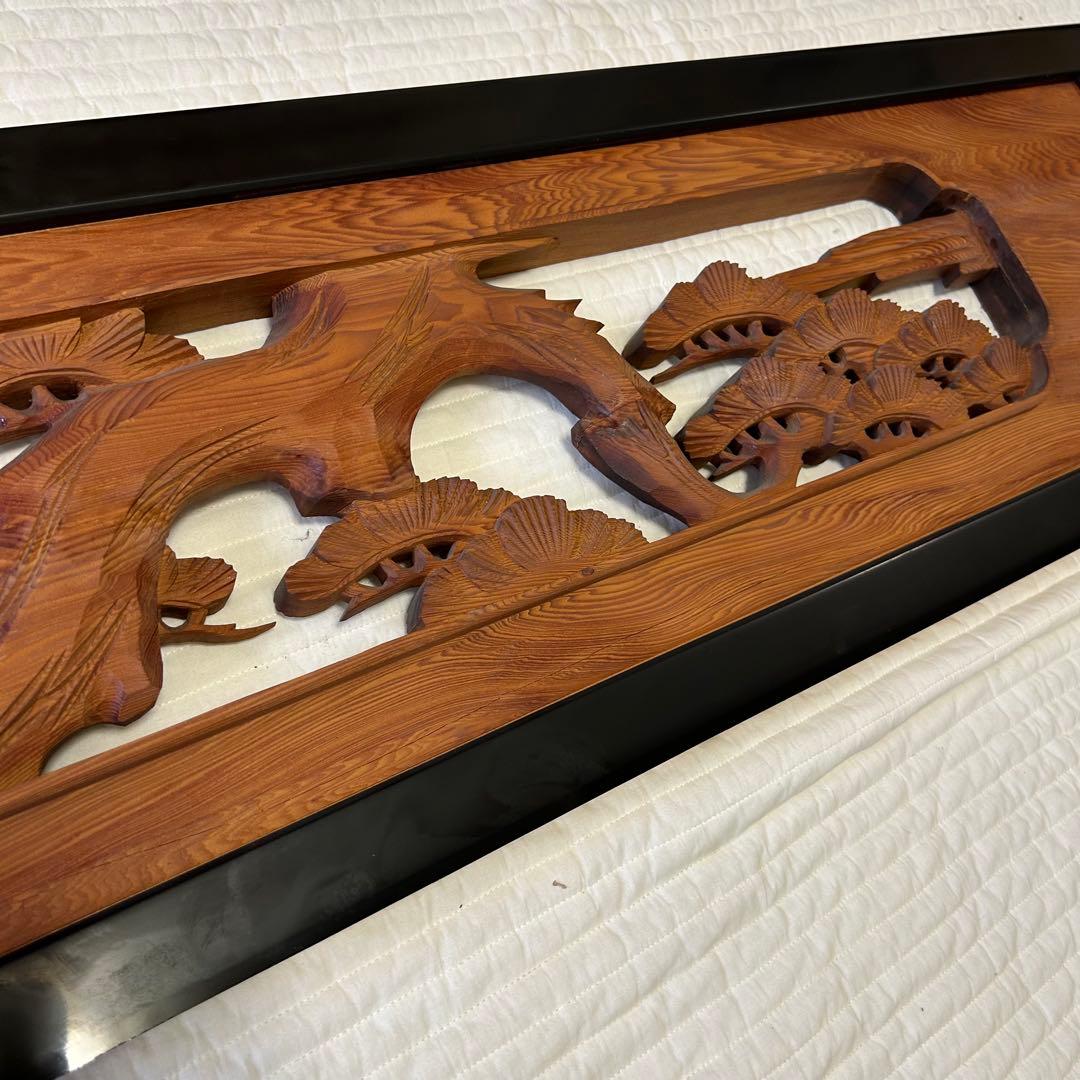 約184cm欄間 らんま 木彫り 昭和レトロ①