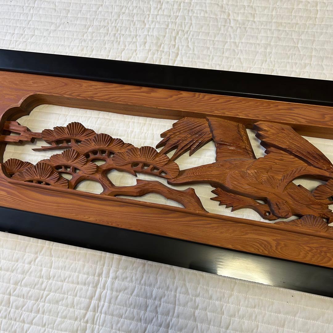 約184cm欄間 らんま 木彫り 昭和レトロ①