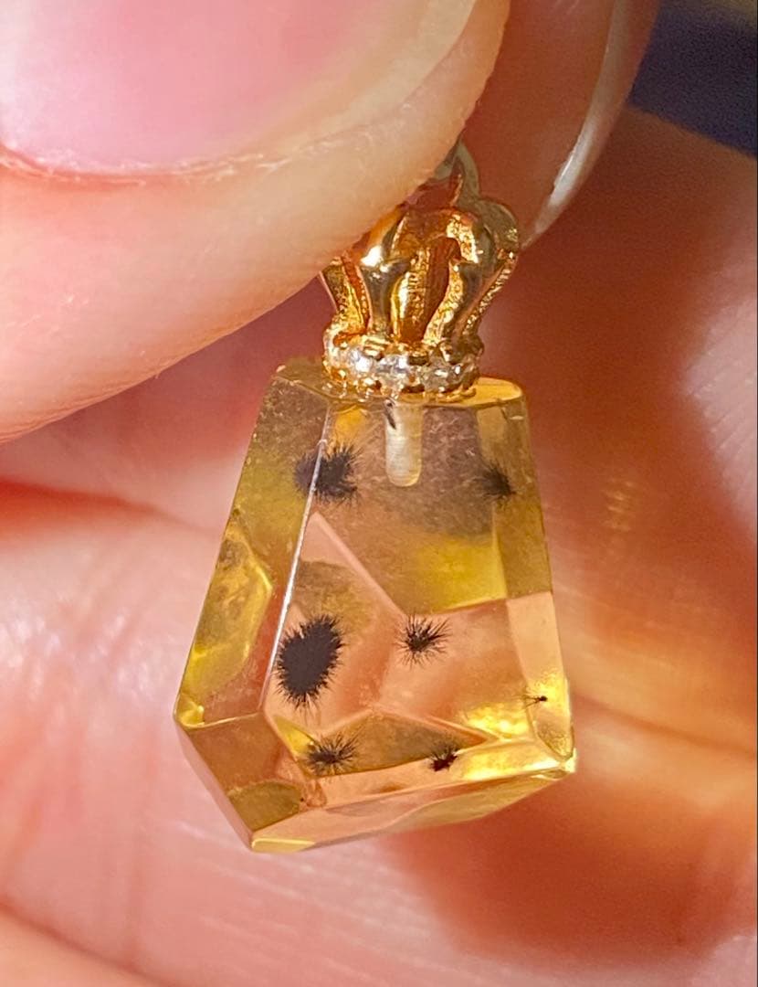 【新入荷‼︎高品質】ロマネサイトインシトリン　ペンダントトップS925 天然石