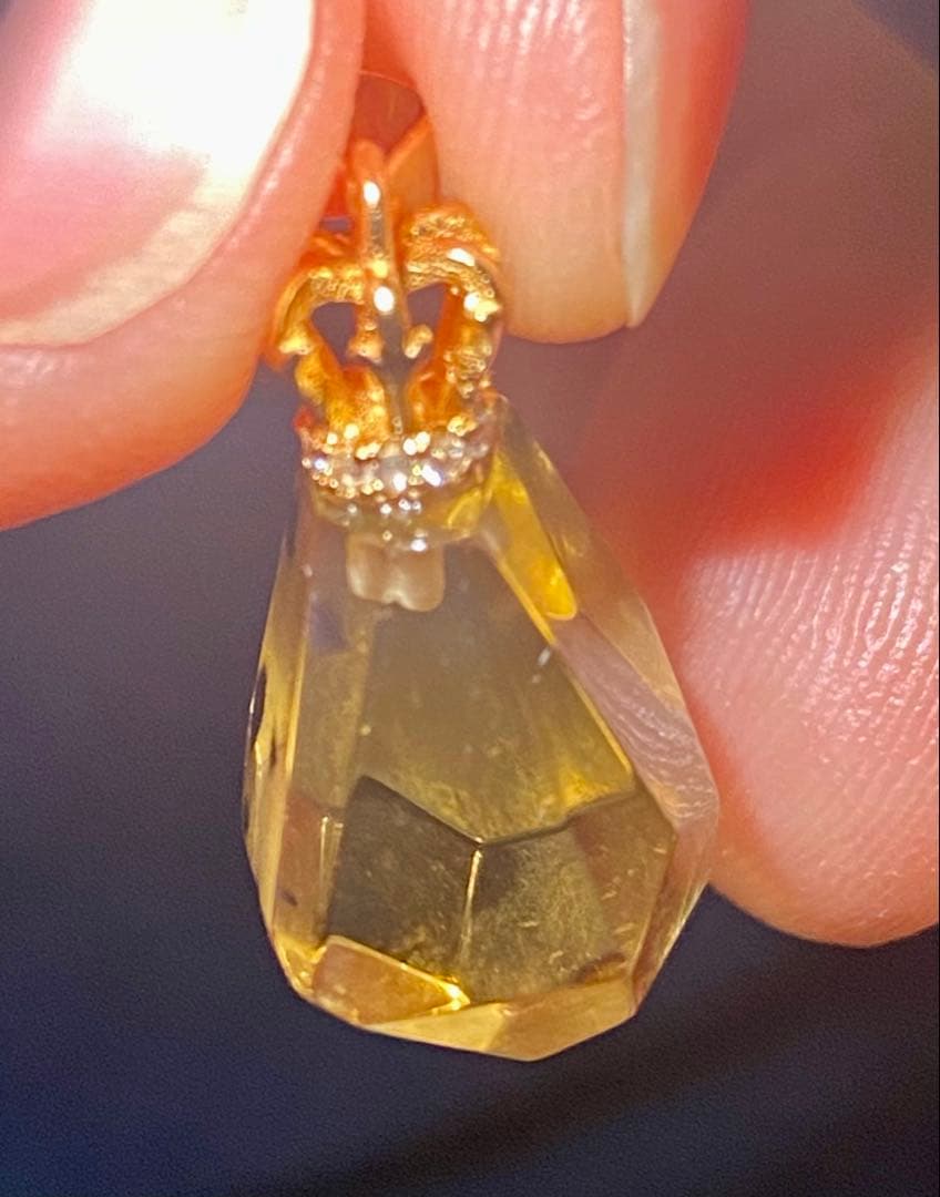 【新入荷‼︎高品質】ロマネサイトインシトリン　ペンダントトップS925 天然石