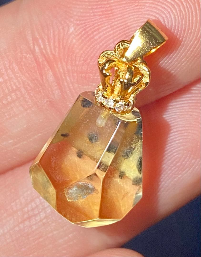 【新入荷‼︎高品質】ロマネサイトインシトリン　ペンダントトップS925 天然石