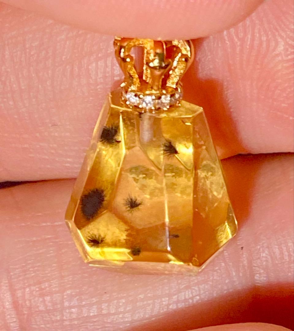 【新入荷‼︎高品質】ロマネサイトインシトリン　ペンダントトップS925 天然石