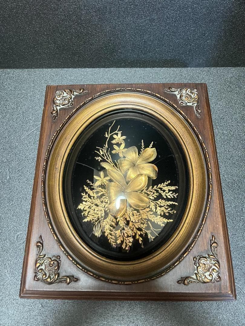 ドームアート　マウイ島　フラワーアート　ハワイ　額　壁掛　インテリア