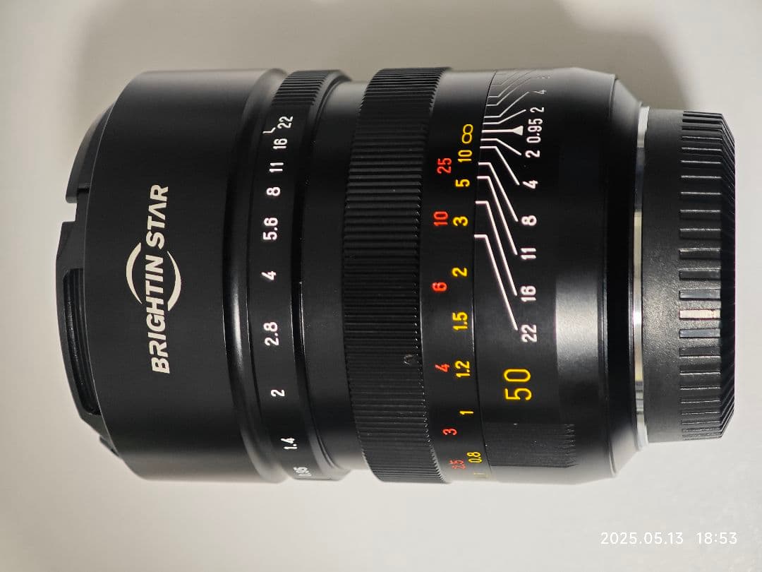 BRIGHTIN STAR 50mm f0.95 フジ xマウント