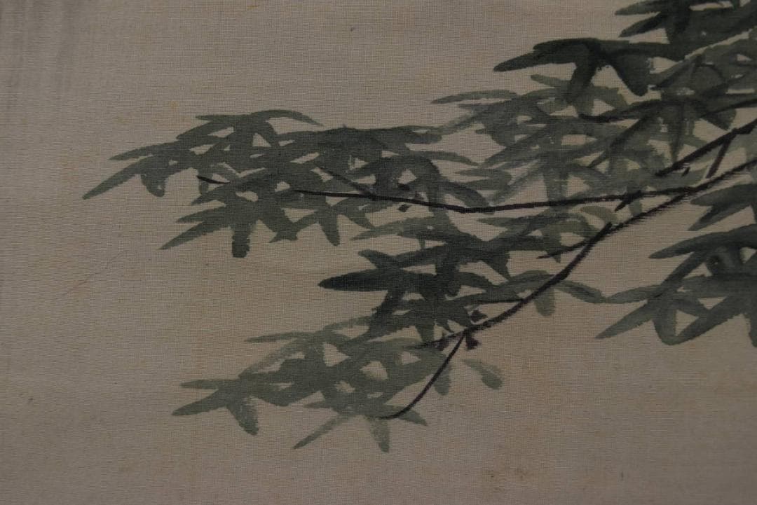 【真作】生駒石渓/瀧之図/瀑布図/掛軸/名家伝来/AA-64