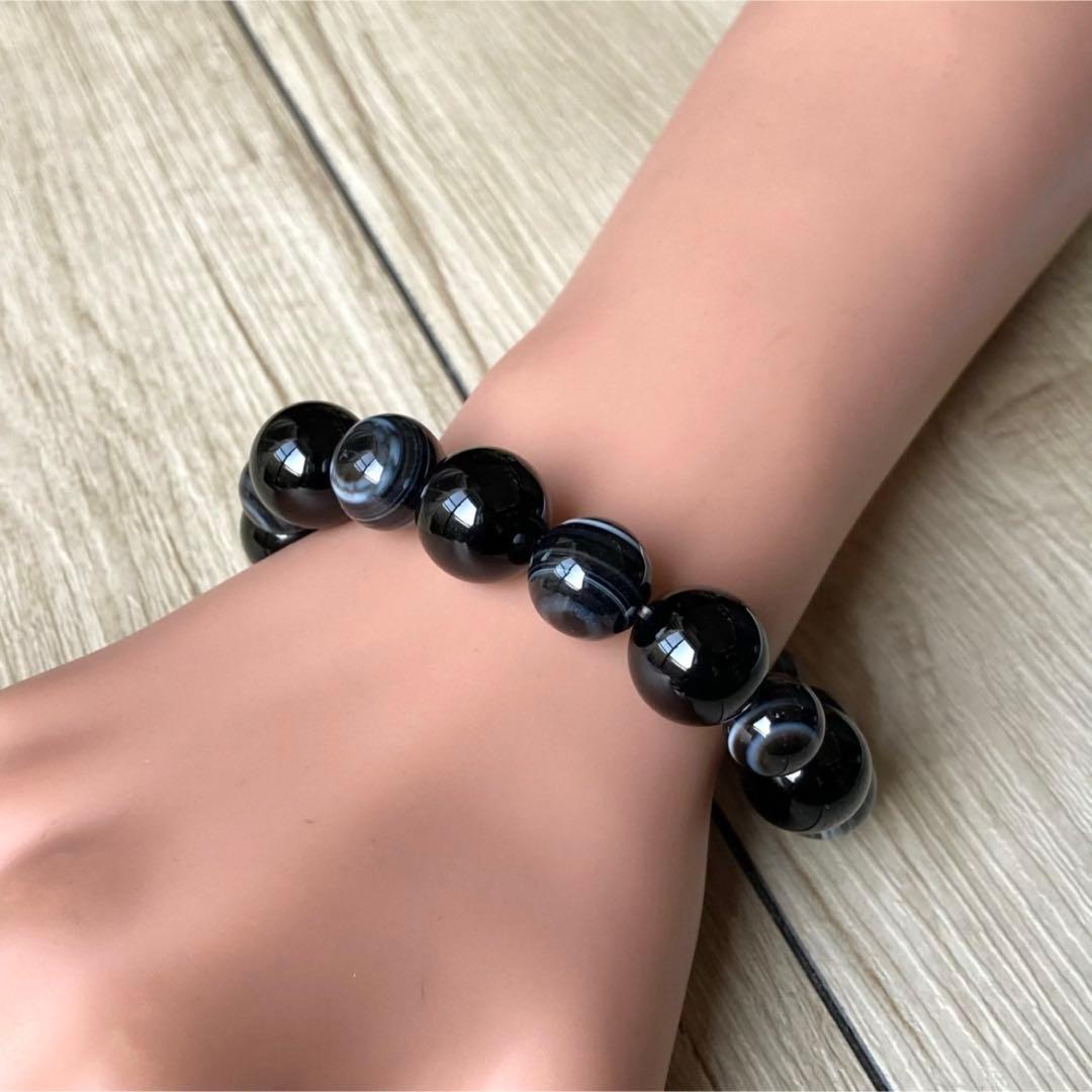 天の眼を持つ最強のお守り/モリオン・アイアゲート/パワーストーンブレスレット