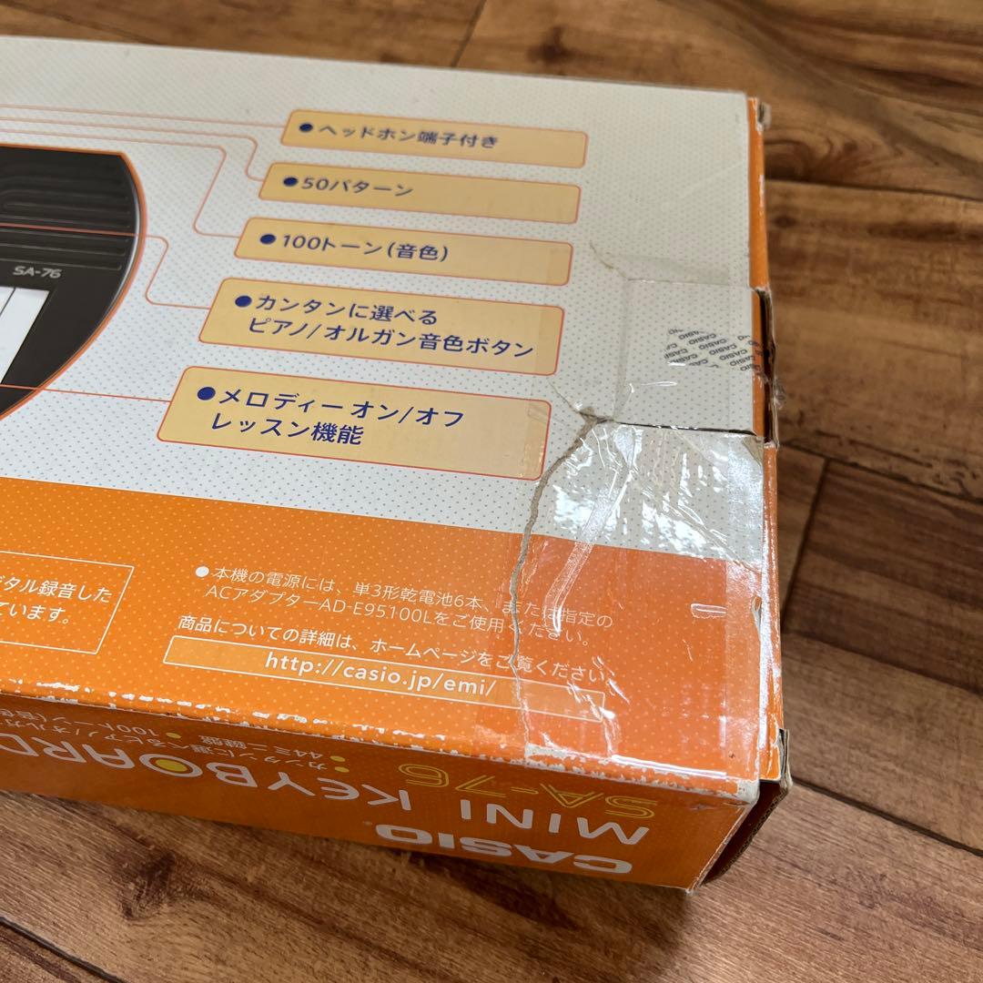 美品　アダプター付　動作確認済　CASIO SA-76 ミニキーボード