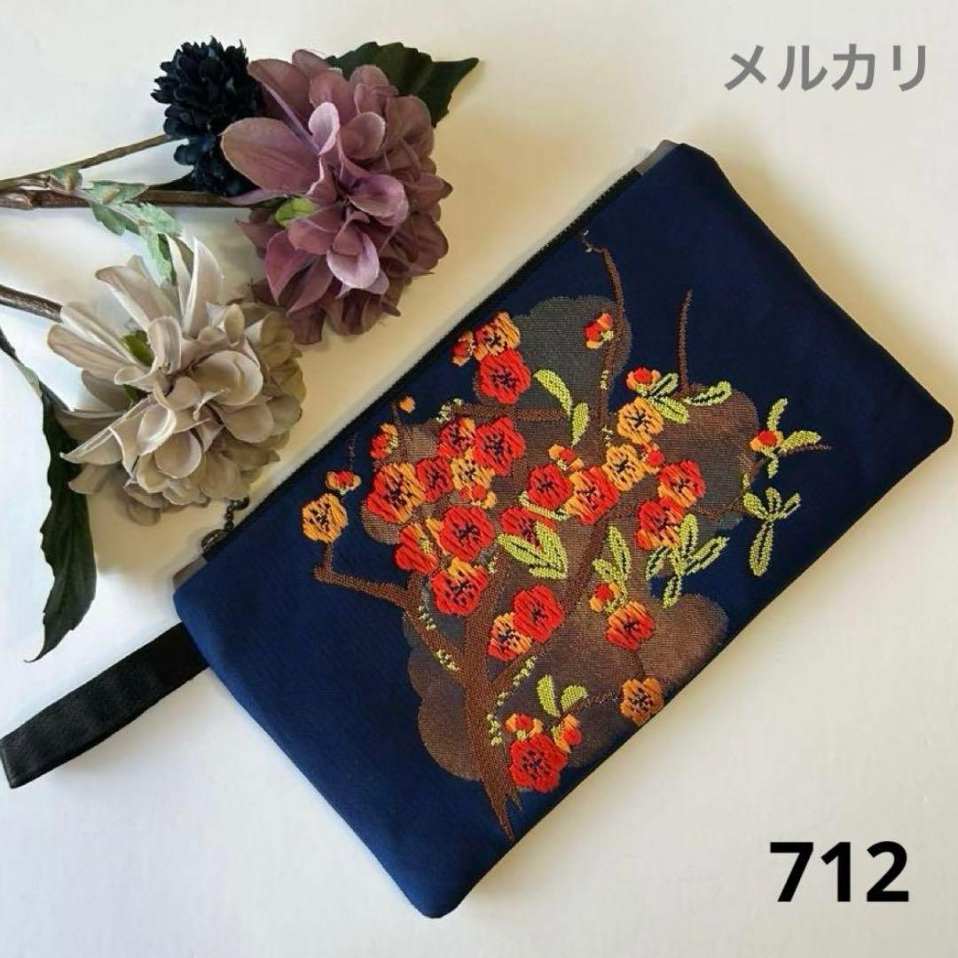 帯リメイク バッグポーチセット 785.712 サコッシュ　ファスナーポーチ