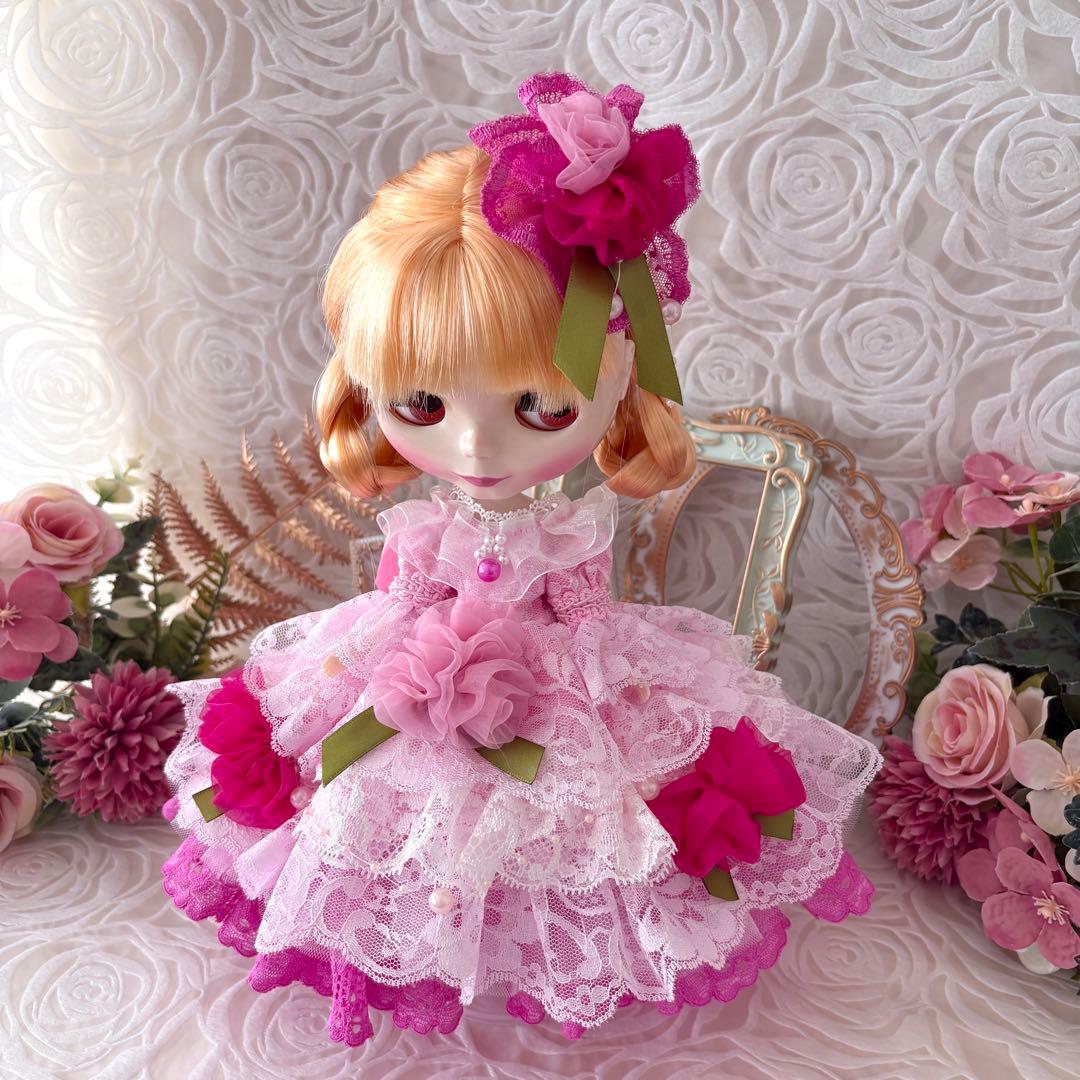 ローズガーデンのプリンセスドレス（ドールドレス・ハンドメイド）