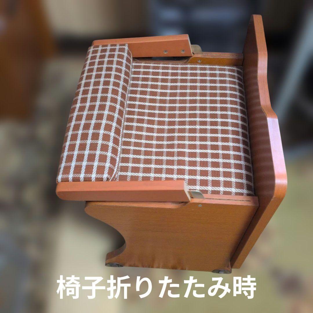 ①　木製デスクチェアセット　机　椅子　折りたたみ　バタフライ　スタディデスク