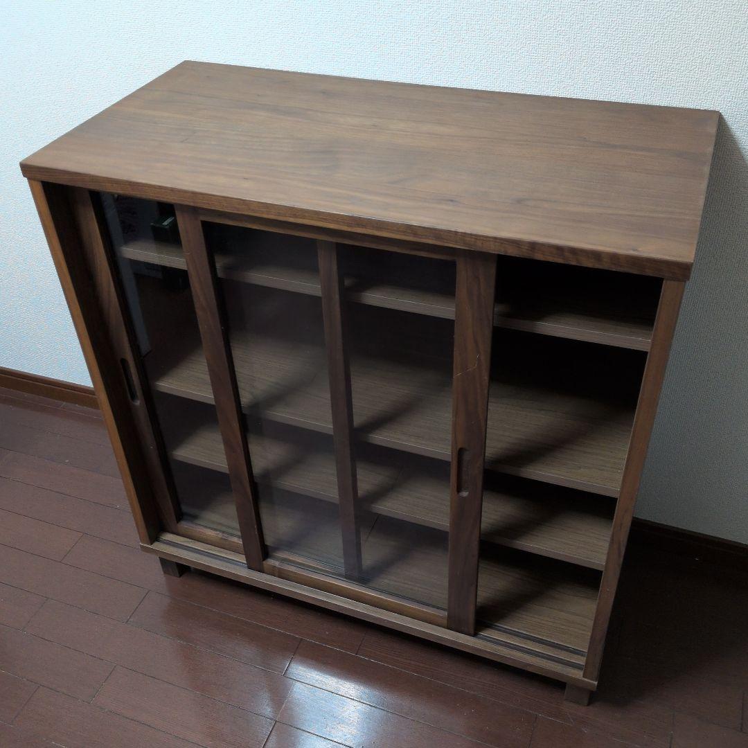 無印良品【廃盤品】　キャビネット 食器棚　ウォールナット
