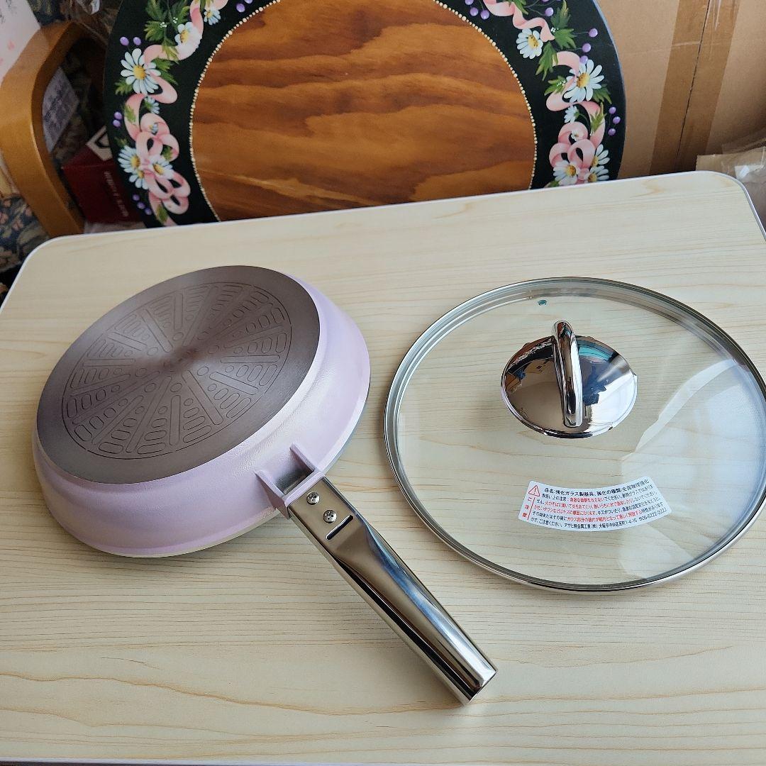 【新品】アサヒ軽金属　スーパーディナーパン L 　ガラス蓋付き