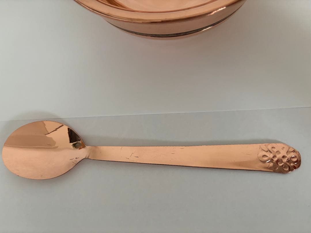 モンゴル銅お椀とスプーン　2点　　新品