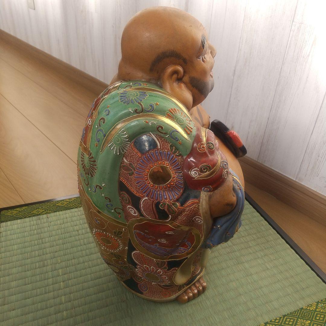九谷焼 七福神 布袋様 縁起物 一尺ニ寸 (昭和の品)