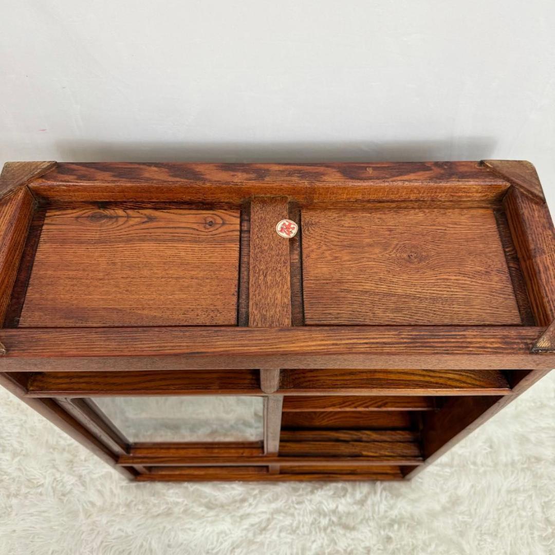 【高級】茶箪笥 欅 昭和レトロ 茶棚 和家具 収納家具 飾り棚　822-6