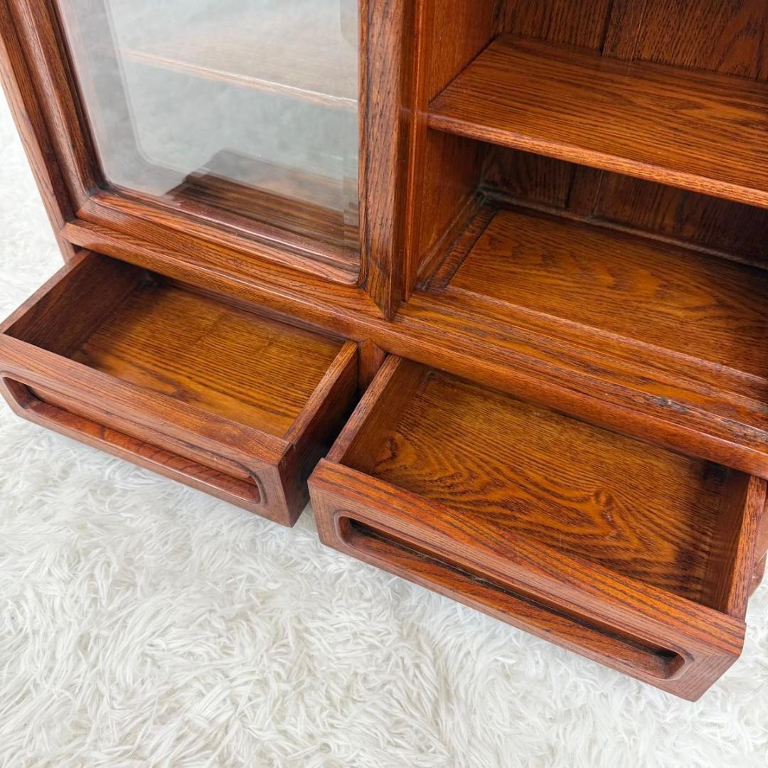 【高級】茶箪笥 欅 昭和レトロ 茶棚 和家具 収納家具 飾り棚　822-6