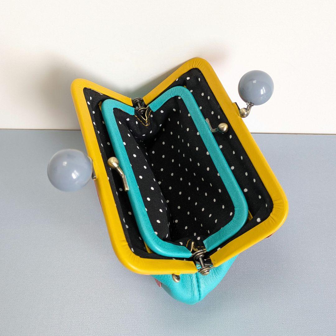 H.T m　親子がま口お財布　本革