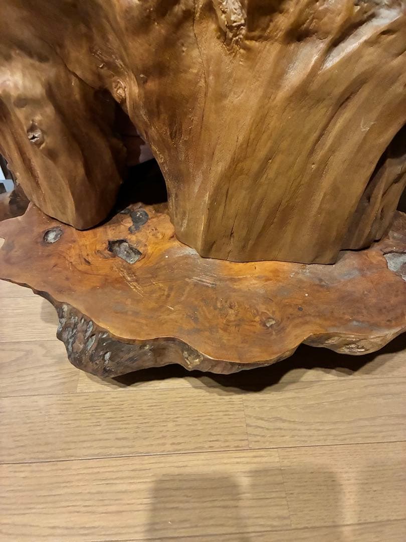 欅（ケヤキ）大型根株 自然形 飾り台／オブジェ 高さ110cm