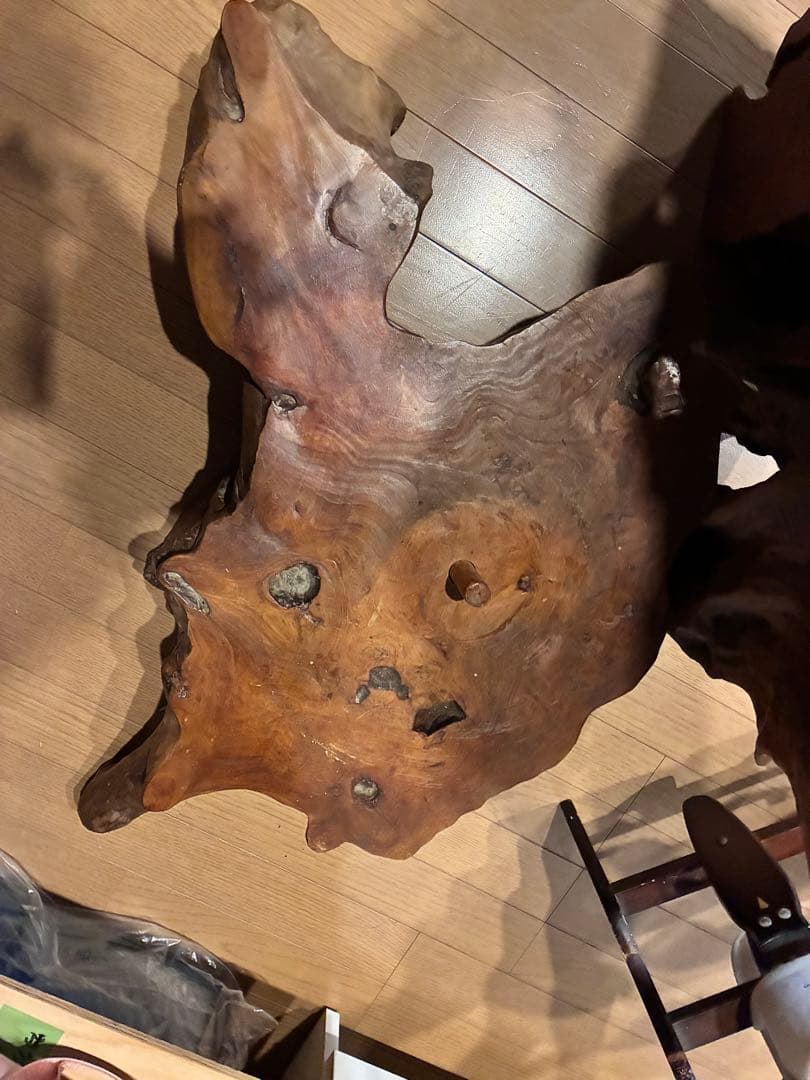 欅（ケヤキ）大型根株 自然形 飾り台／オブジェ 高さ110cm