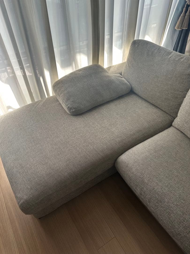大塚家具 DUO2 デュオ2 カウチソファ グレー ファブリック L字ソファ