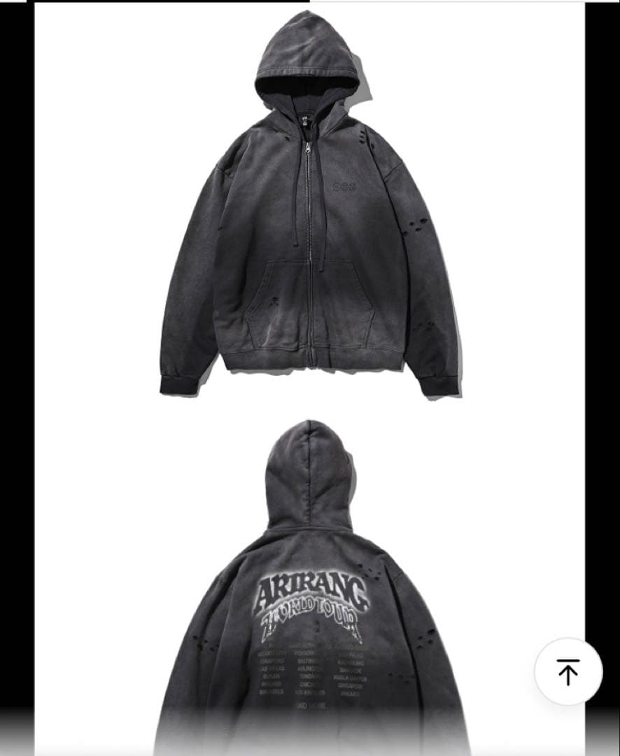 アイドル BTS ARIRANG ZIP-UP HOODIE (CHARCOAL) L